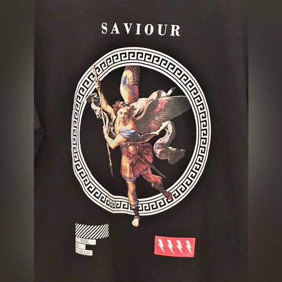 SOUL STAR ENGLAND BRAND FLYING CHERUB GRAPHIC CREW NECK T-SHIRT - Size: Large - Picture 4 of 8